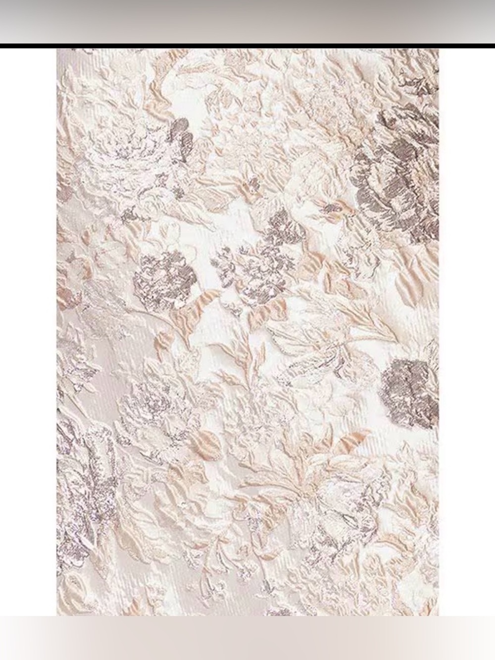 Xscape One-Shoulder Metallic Floral Evening Gown Champagne Gold. Size 14P. NWT - Picture 8 of 15